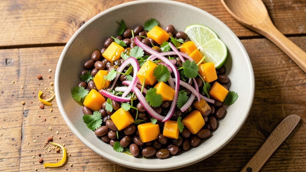 Black Bean Salad With Mango, Cilantro, and Lime Recipe: Tropical Brightness in 15 Minutes