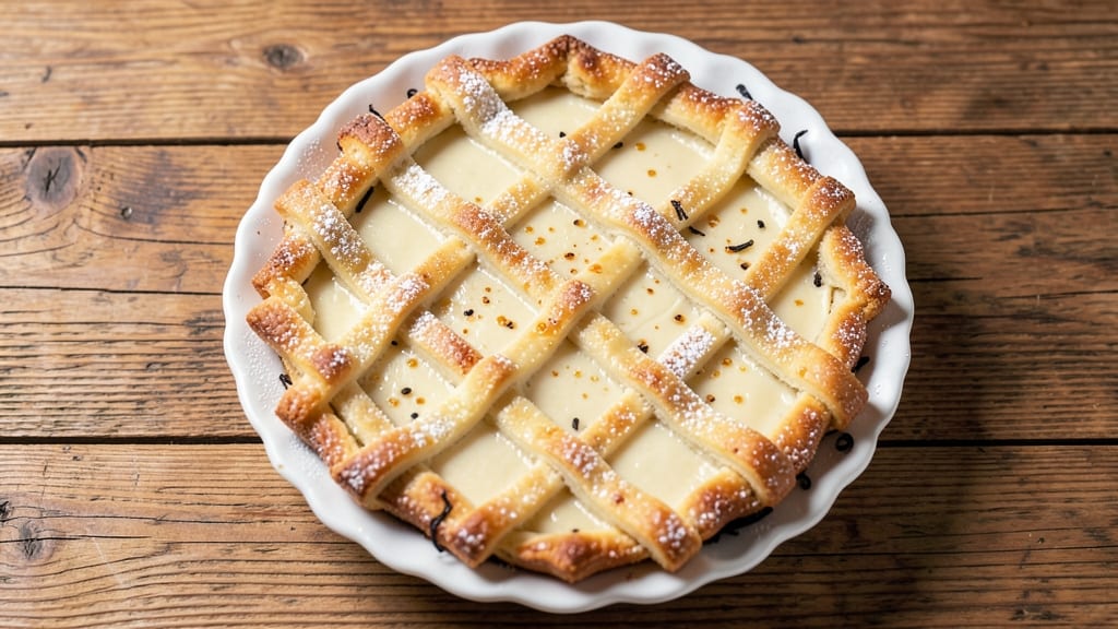 Bean Custard Pie Recipe: Silky Vanilla Bean Filling in Golden Crust