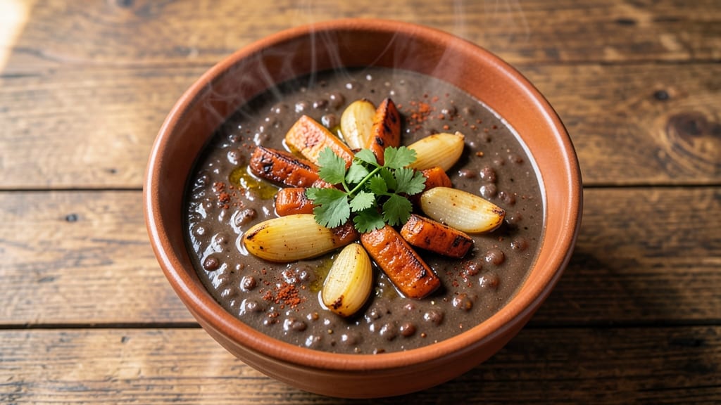 Best Black Bean Soup Recipe Ever: Deep Cumin Roast and Charred Tortilla Crunch Topping