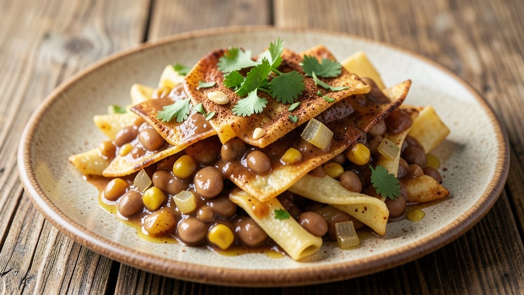 Baked Bean Pasta Recipe: Smoky Tortilla-Crusted Pasta With Creamy White Bean Base