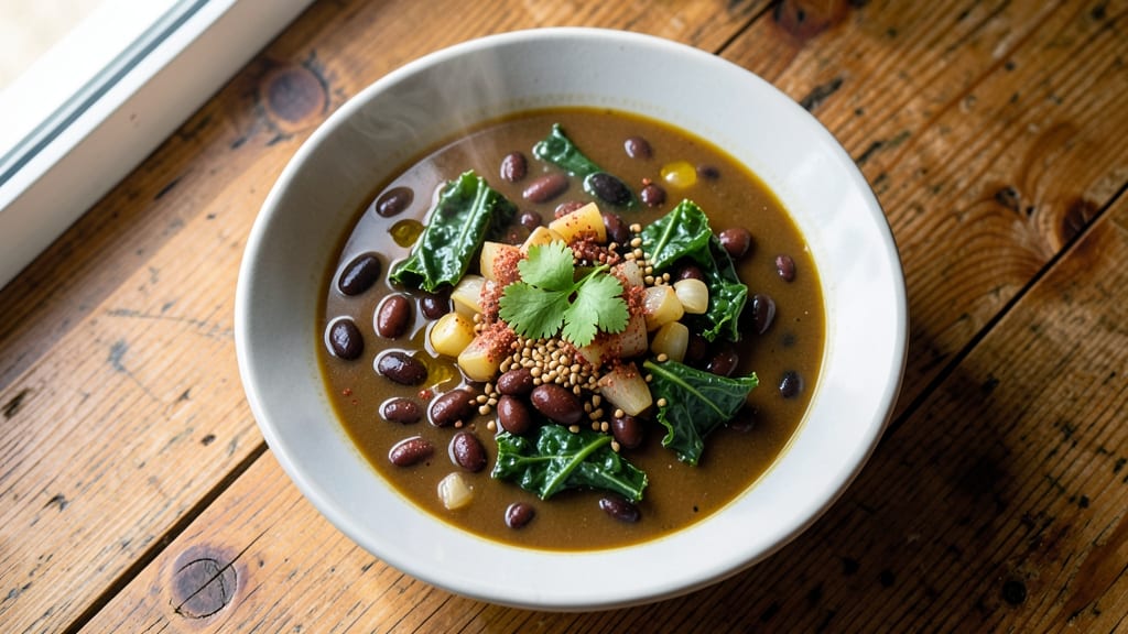 Black Bean and Kale Soup Recipe: Earthy Greens and Smoky Cumin Harmony