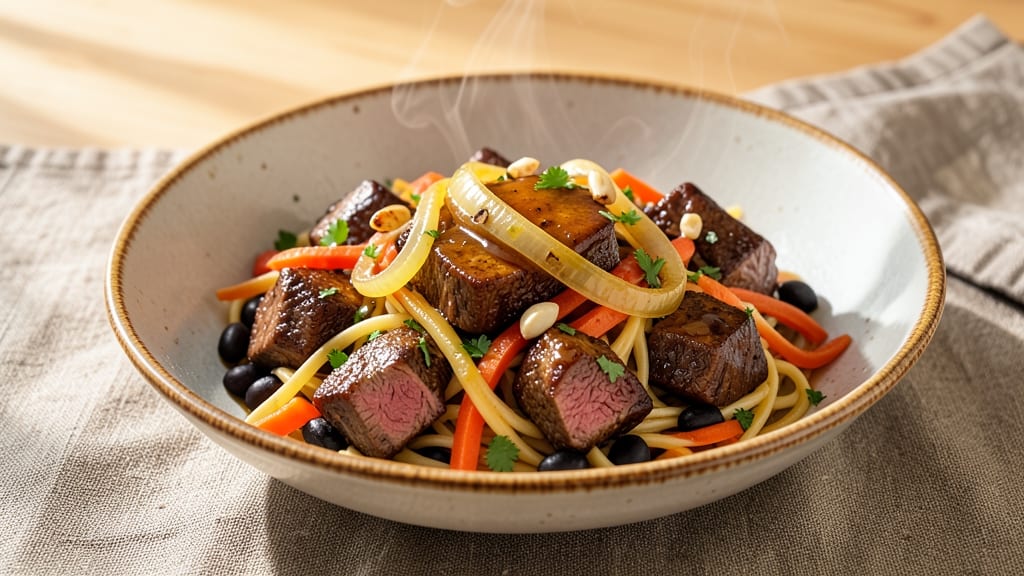 Beef and Black Bean Noodles Recipe: One-Pot Protein-Packed Meal