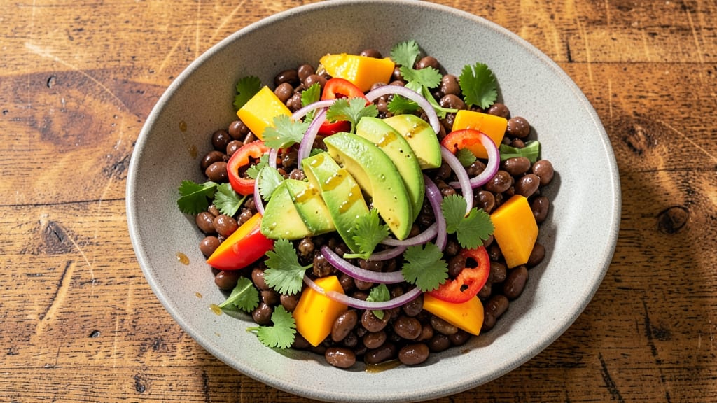 Black Bean, Avocado, and Mango Salad Recipe: Tropical Crunch with Creamy Lime Dressing