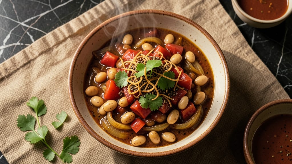 Bean Stew Recipe Vegetarian: Hearty Tortilla-Crusted Comfort in One Pot
