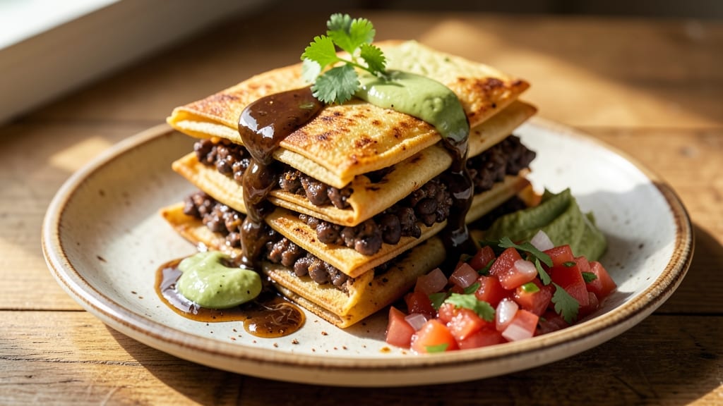 Black Bean Briwnie Recipe: Crunchy Tortilla Crust Meets Smoky Cumin Heat
