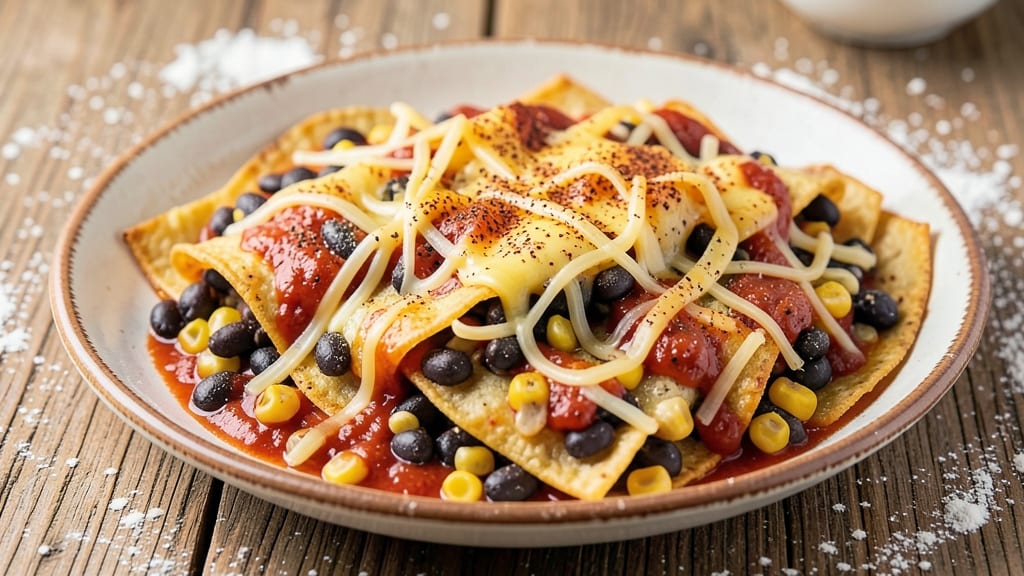 Black Bean and Corn Enchiladas Recipe: Smoky Tortilla Crust Over Melted Cheese