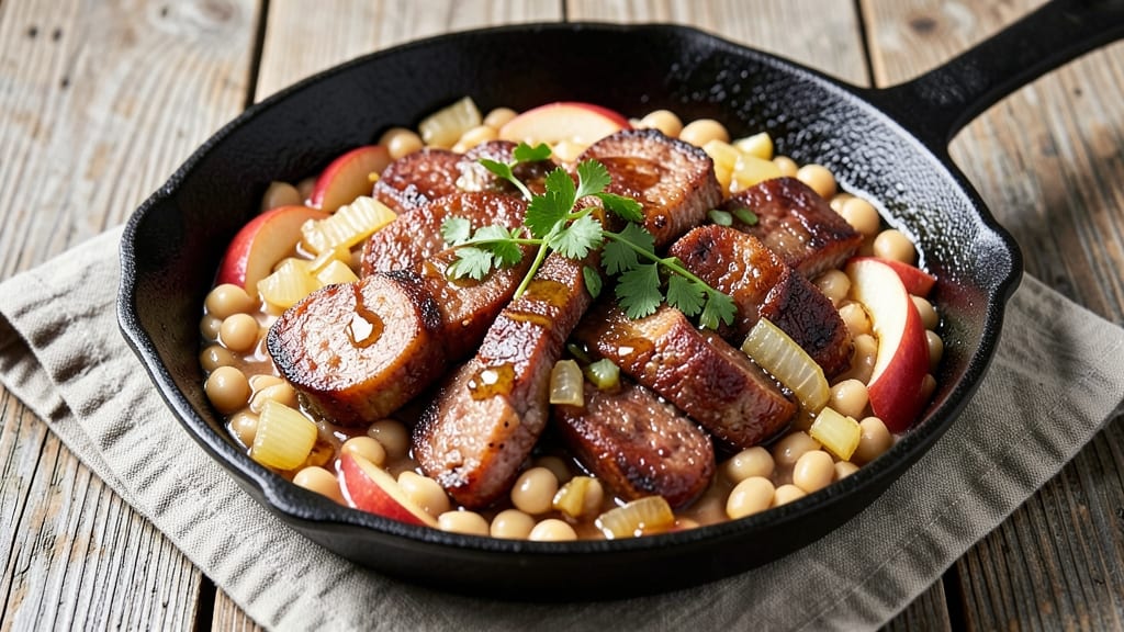 Apple Kielbasa White Bean Skillet Recipe: Smoky Sweet One-Pan Fiesta