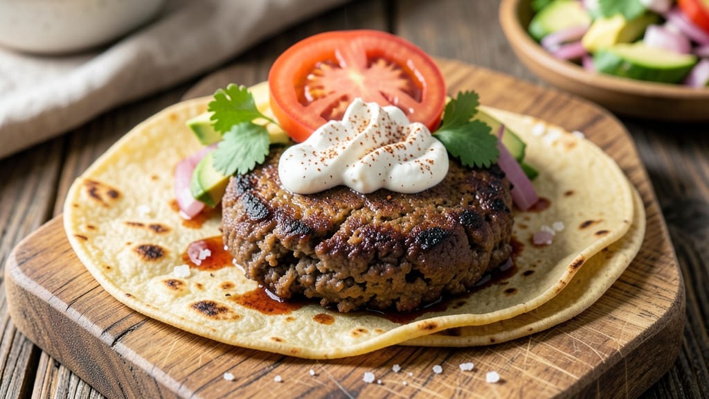 Black Bean and Tofu Burgers Recipe: Spiced Patties With Crispy Tortilla Crowns