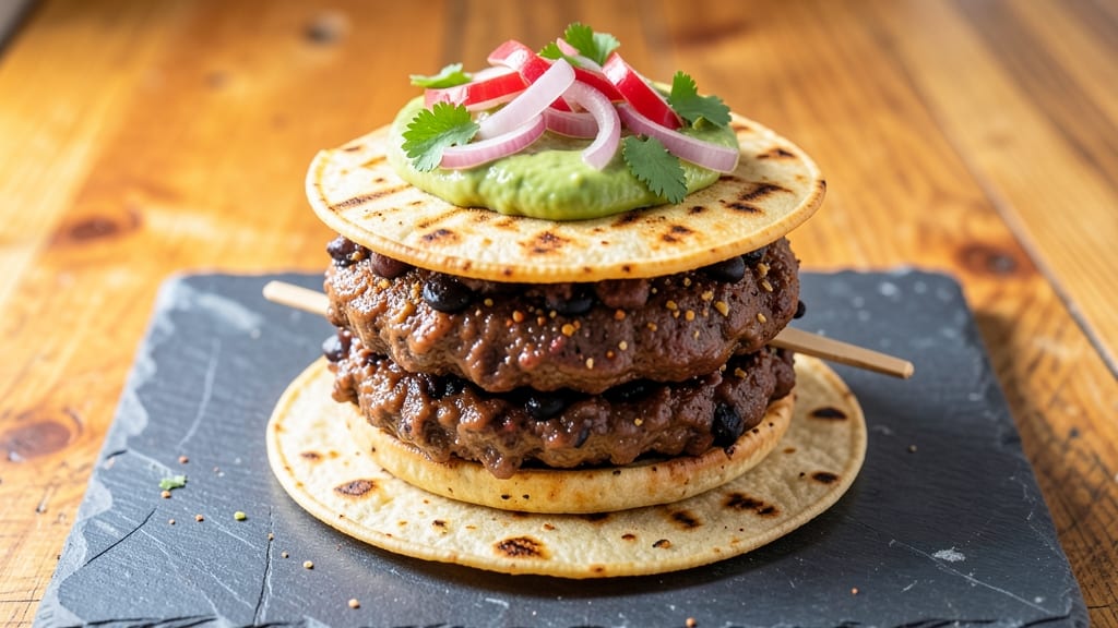 Beef and Bean Burgers Recipe: Smoky Cumin-Tortilla Crunch in One Pan