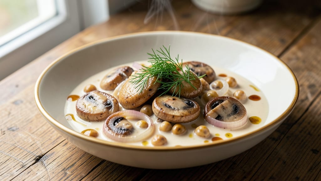 Bean Stroganoff Recipe: Creamy Mushroom and Onion Velvety Richness
