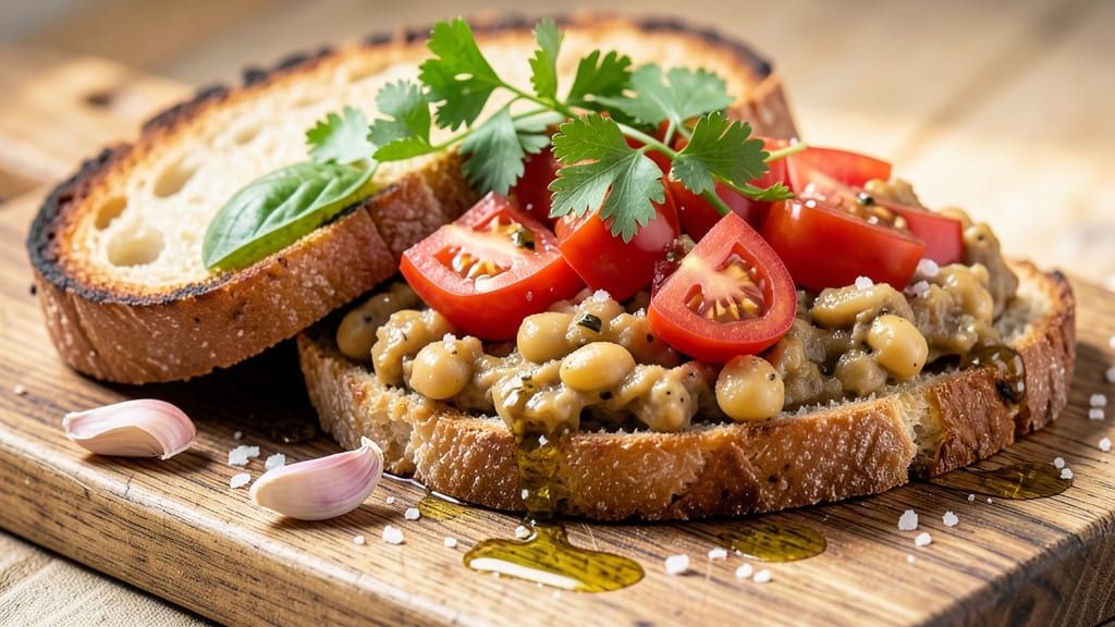 Bean Bruschetta Recipe: Charred Bread Crowns With Herbed Tomato Bliss