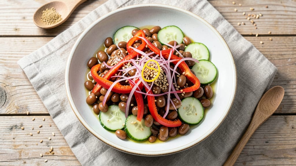 Adzuki Bean Salad Recipe: Sweet-Savory Balance with Crunchy Topping