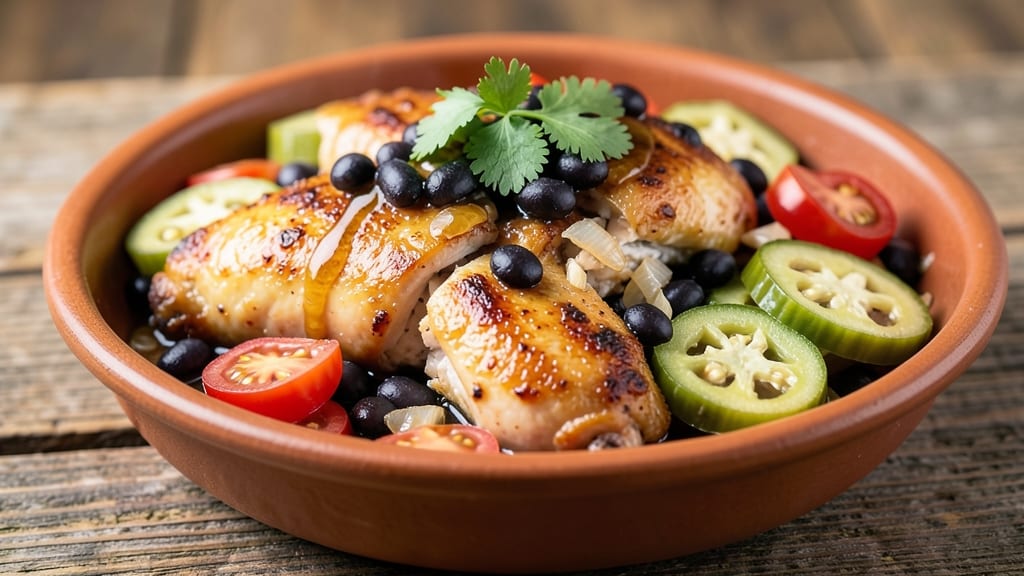 Black Bean Bitter Gourd Chicken Recipe: Bold South Indian Fusion in One Pot