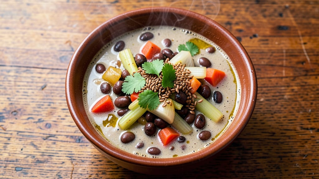 Award Winning Black Bean Soup Recipe: Deep Umami and Charred Tortilla Crunch