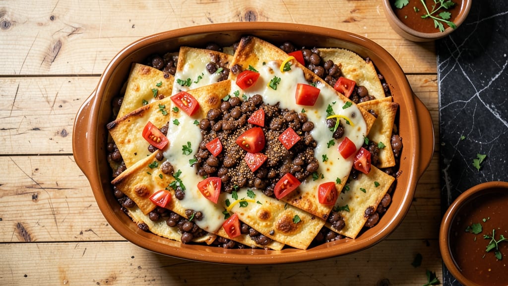 Black Bean Tortilla Casserole Recipe: Smoky Cumin Crunch Over Melty Cheese Layers