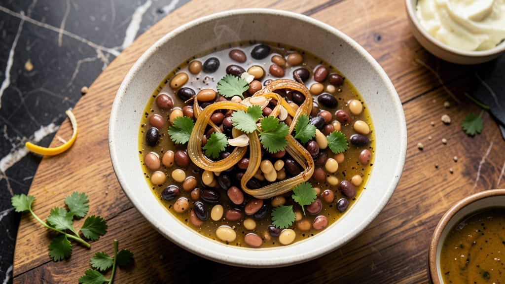 All Bean Soup Recipe: Layered Smoky Tortilla Crunch Over Creamy Bean Base