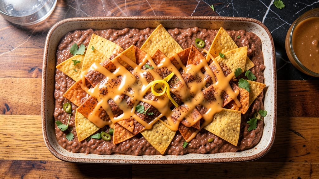 Bean Nachos Recipe Tin Eats: Crunchy Tortilla Crowns Over Smoky Cumin Bean Blanket