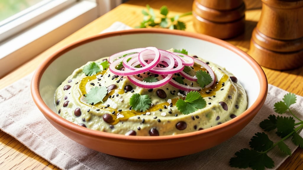 Black Bean and Avocado Dip Recipe: Creamy Lime-Zest With Crunchy Tortilla Topping