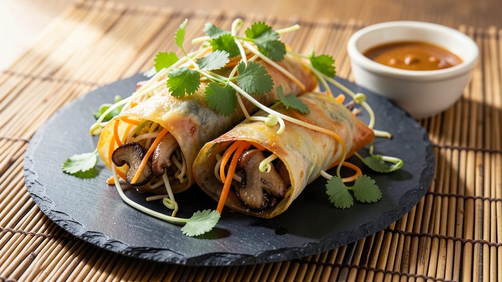 Bean Sprout Spring Rolls Recipe: Crispy Wraps With Fresh Herbs and Zesty Dipping Sauce