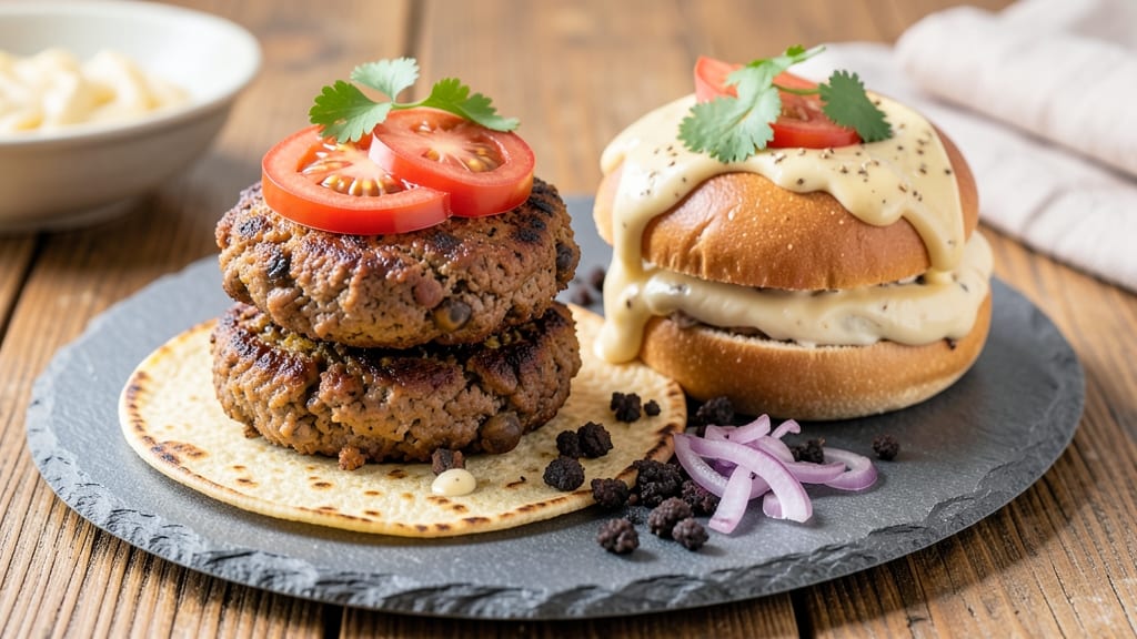 Black Bean Hamburger Patties Recipe: Crispy Tortilla-Crusted Plant-Based Burgers