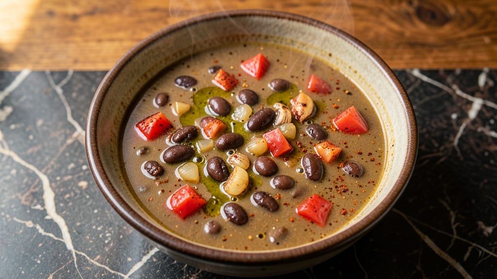 Black Bean Chili Soup Recipe: Deep-Spiced Simmer With Crispy Corn Topping
