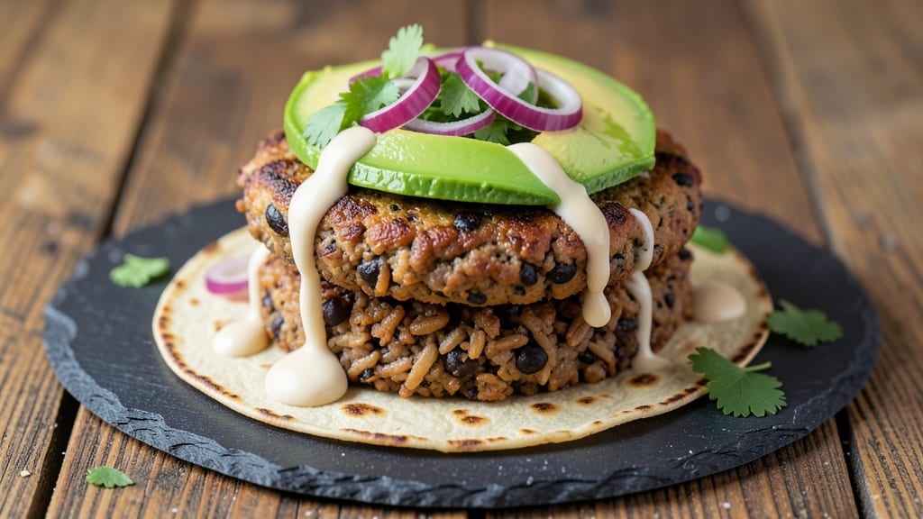 Black Bean and Rice Burger Recipe: Crispy Tortilla-Crusted, Juicy Plant-Packed Bites