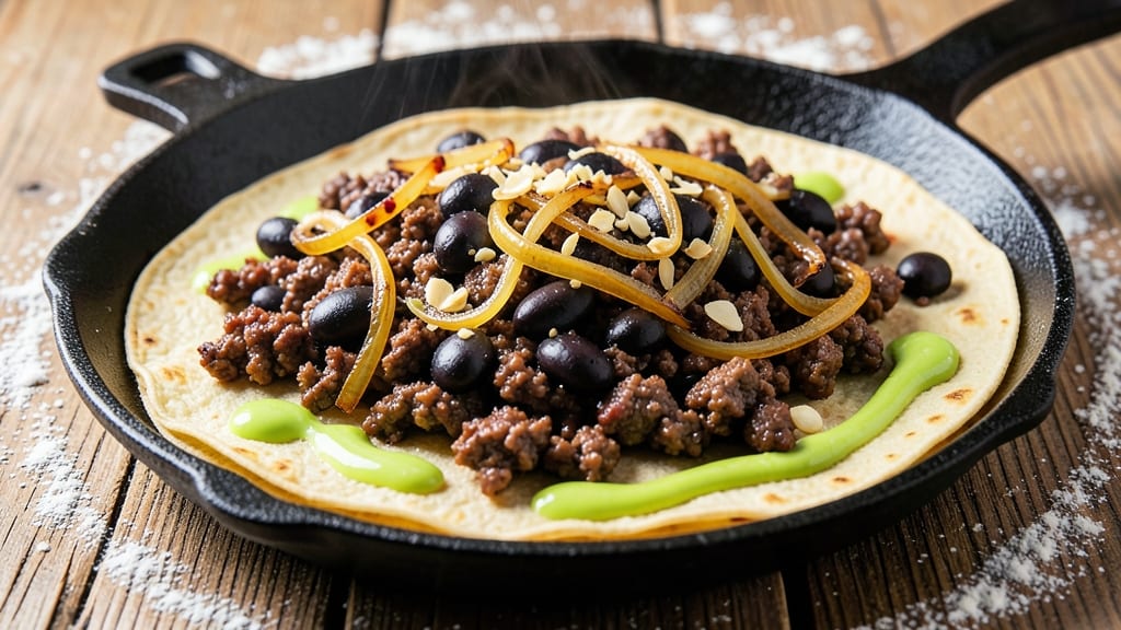 Beef and Bean Tostadas Recipe: Charred Tortilla Crunch Meets Hearty Cumin-Spiced Filling