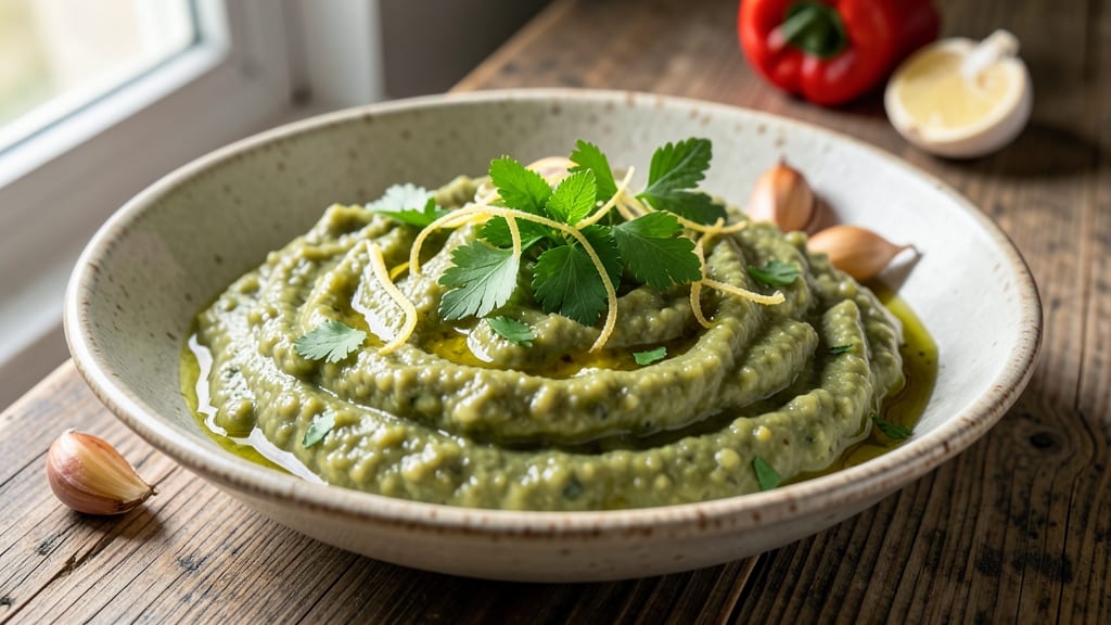 Broad Bean Mash Recipe: Silky Green Velvety Texture With Garlicky Crunch
