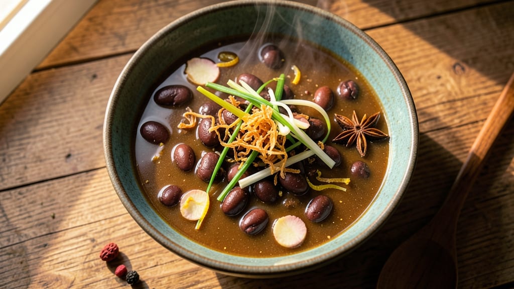 Black Bean Soup Recipe Chinese Style: Fragrant Ginger and Star Anise Simmer