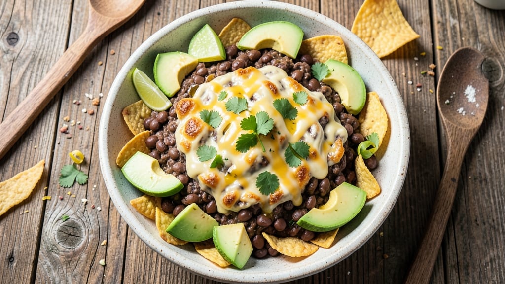 Baked Black Bean Dip Recipe: Crispy Tortilla Crowns With Melty Cheese Topping