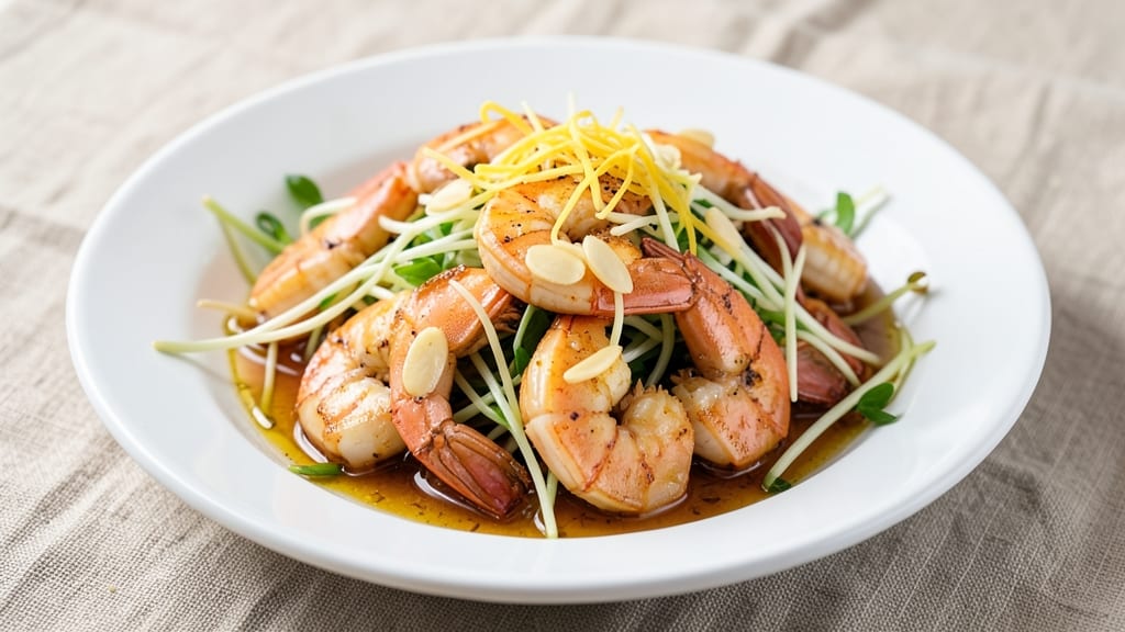 Bean Sprouts and Shrimp Recipe: Wok-Seared Crunch With Citrusy Zing
