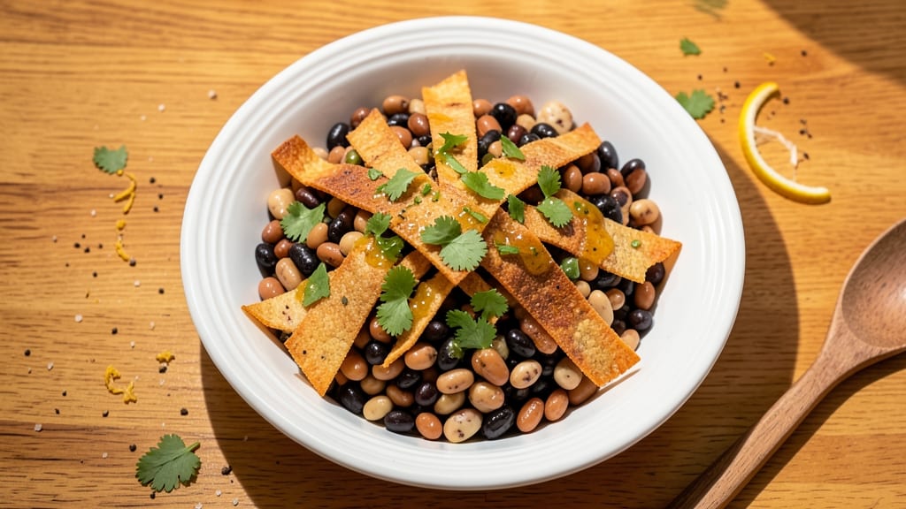 Betty Crocker's Three Bean Salad Recipe: Crunchy Tortilla Crowns With Zesty Lime Dressing