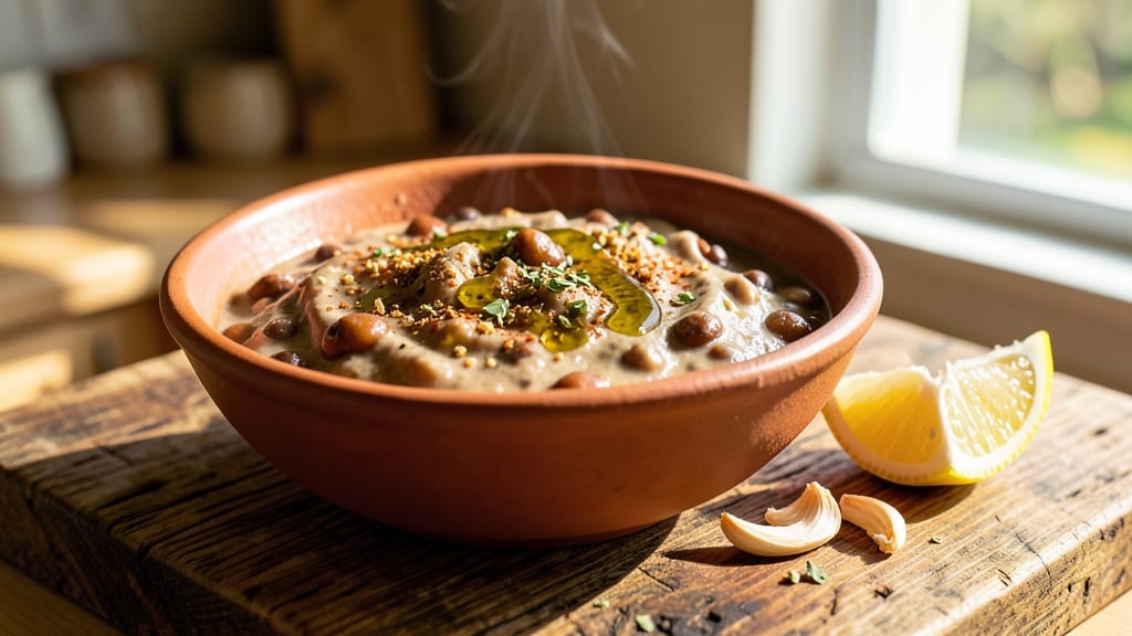 Borlotti Beans Dip Recipe: Crunchy Tortilla Crowns Over Earthy Cumin Cream