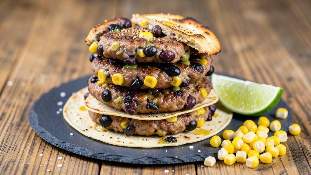 Black Bean and Corn Burgers Recipe: Crispy Tortilla-Crusted Plant Power with Sweet Corn Kiss