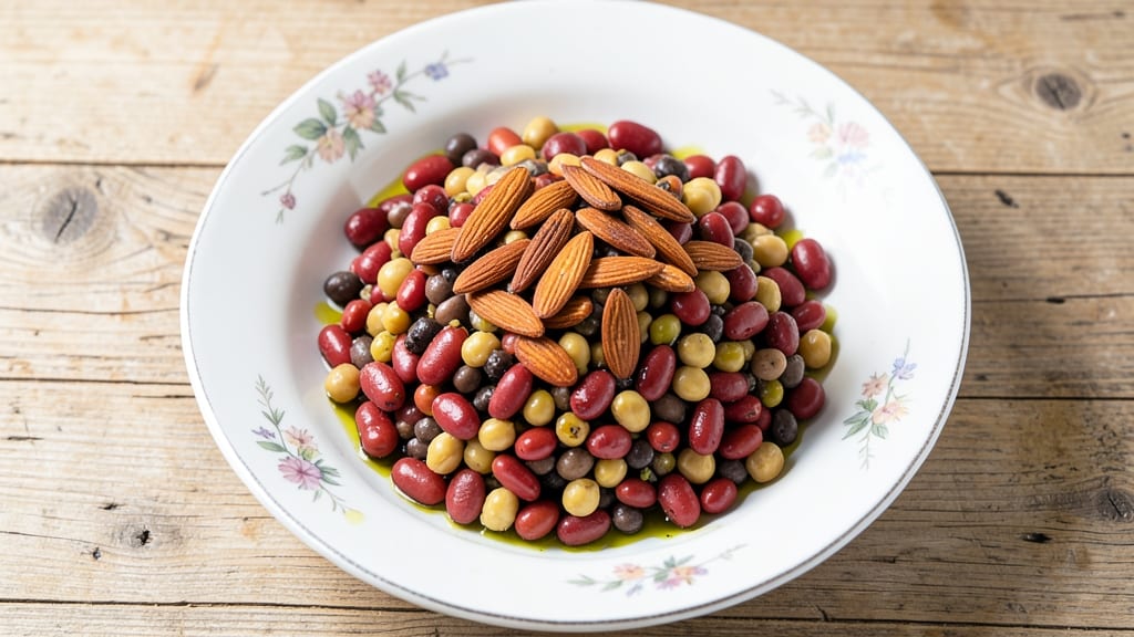 Ball Three Bean Salad Recipe: Crunchy Chickpeas and Almonds for Texture-Packed Freshness