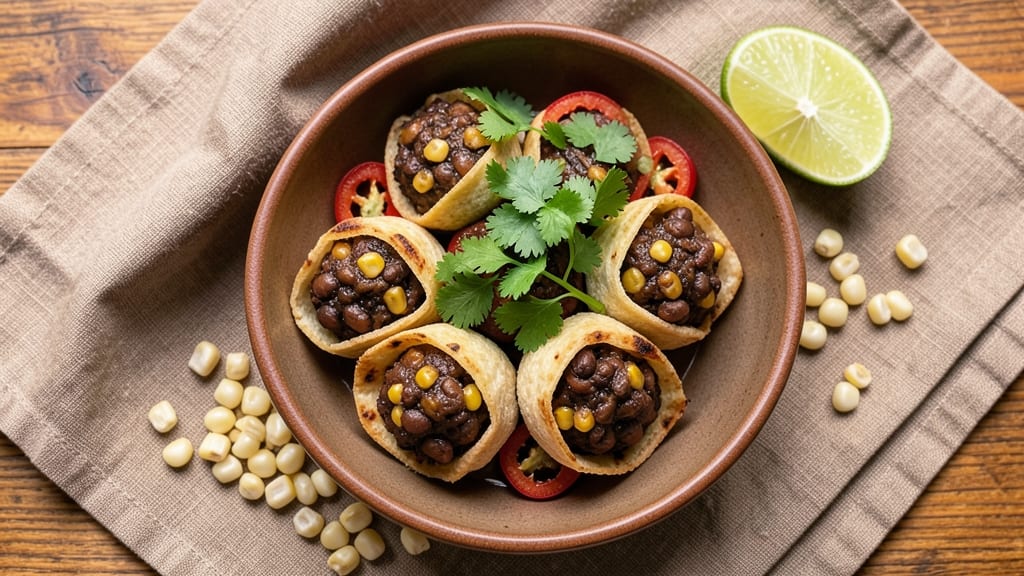 Black Bean Balls Recipe: Crispy Tortilla-Crusted Protein Pockets