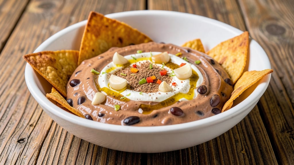 Best Bean Dip Recipe for Chips: Crunchy Tortilla Crowns Over Creamy Cumin-Lime Bliss