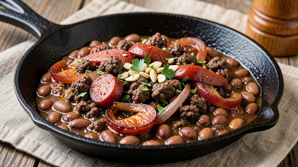 Baked Bean Recipe with Ground Beef and Sausage: Smoky, Savory One-Pot Heartiness