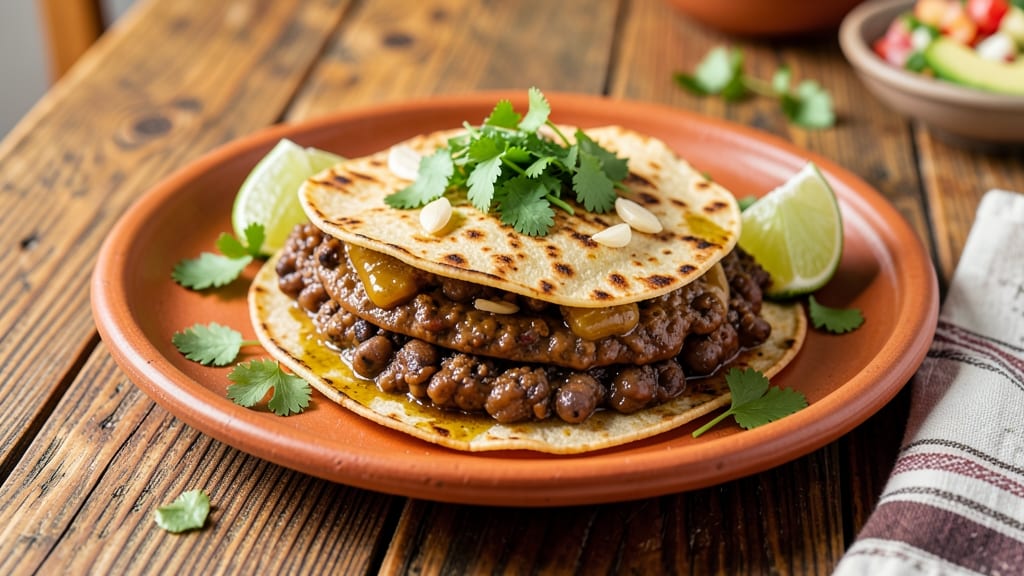Black Bean Taco Recipe Vegetarian: Crispy Tortilla Crowns Over Spiced Cumin Lime Base