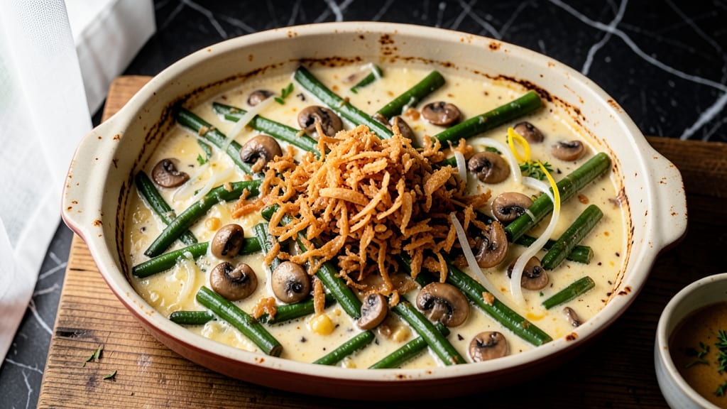 Ba's Best Green Bean Casserole Recipe: Crispy Topping, Creamy Mushroom Magic