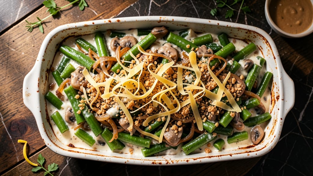 Alex Guarnaschelli's Green Bean Casserole Recipe: Crispy Topping, Creamy Cheese Magic