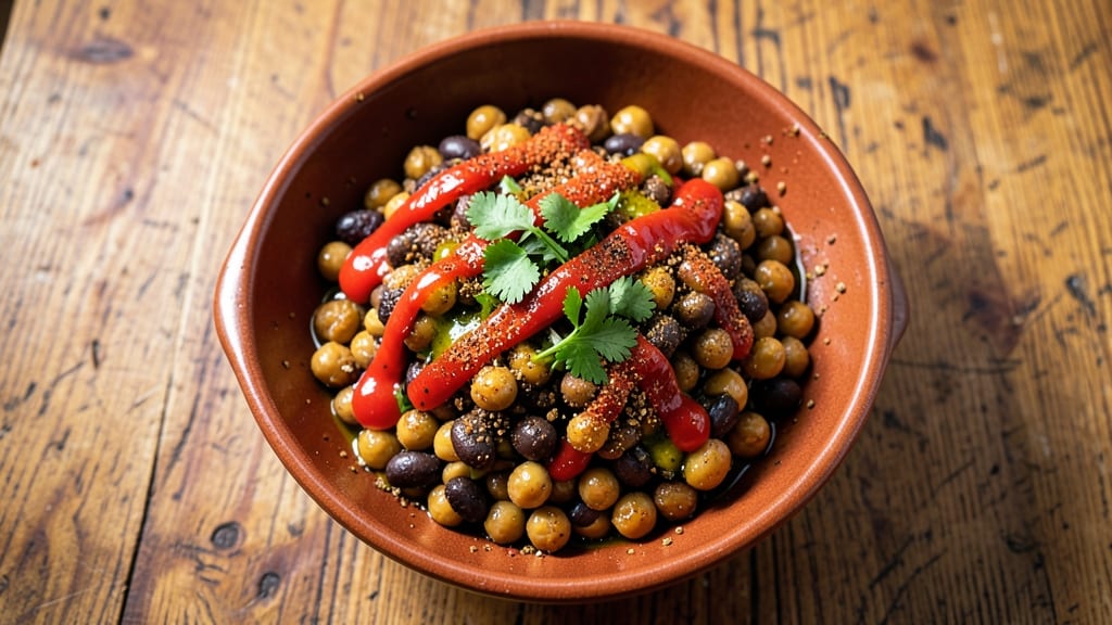 Bold Chickpea Bean Recipe: Crispy-Topped Protein-Packed Fiesta Bowl