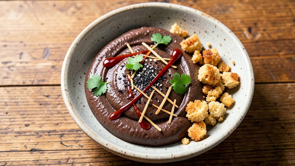 Black Bean Butger Recipe: Smoky Cumin and Charred Tortilla Crunch Topping
