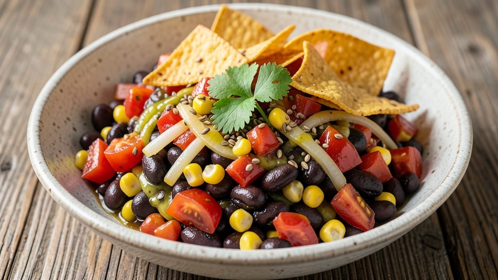 Black Bean, Corn, and Rotel Salsa Recipe: One-Pot Fiesta with Charred Tortilla Crunch