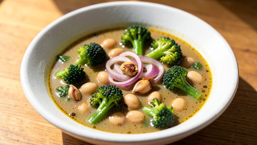 Bean and Broccoli Soup Recipe: Smoky Garlic Roast for Richer Depth