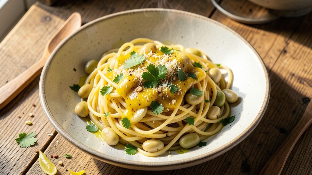 Broad Bean Pasta Recipe: Earthy Green Flavor With Buttery Crunch