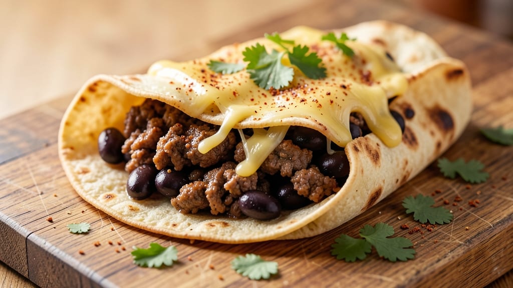 Baked Beef and Bean Burritos Recipe: Smoky Cumin-Crusted Bites With Melty Cheese Rivers