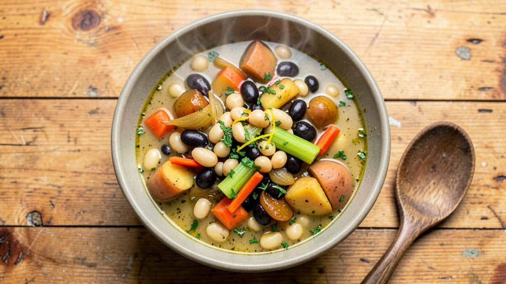 Bean Soup Crock Pot Recipe Vegetarian: Hearty Bean and Herb Stew in One Pot