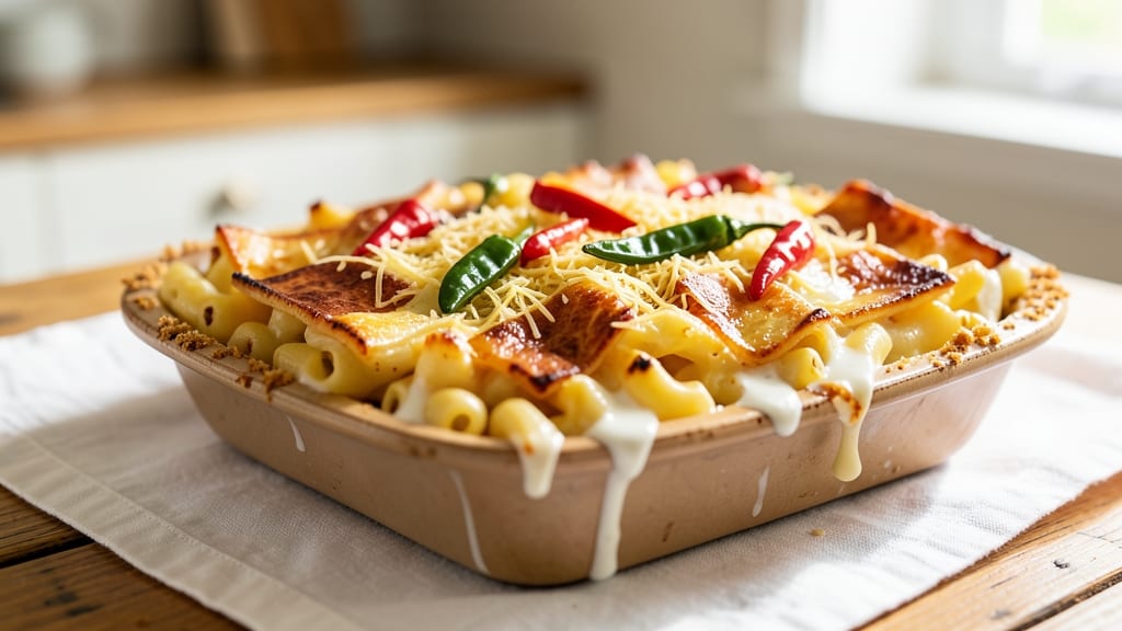 Baked Mac and Cheese Recipe Caribbean Style: Jerk-Spiced Cheese Crunch With Tropical Heat