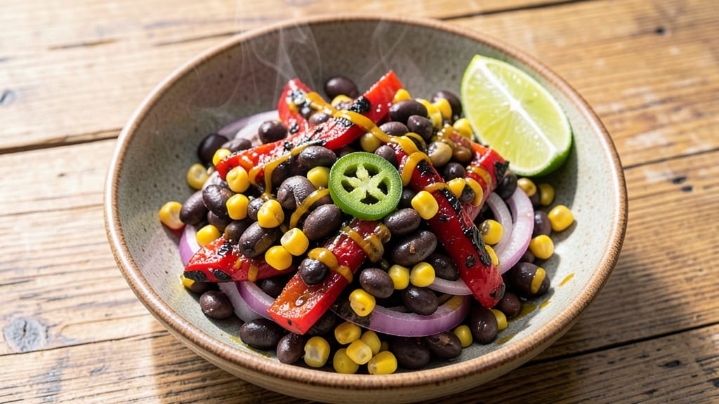 Black Bean and Corn Relish Recipe: Charred Tortilla Crunch Meets Sweet-Spicy Zing